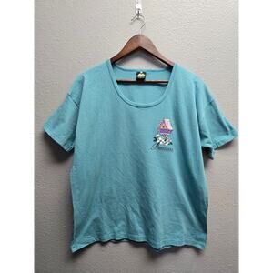 Vintage Womens Lancaster Pennsylvania Shirt Birdhouse Top Print Large Tee 90s L